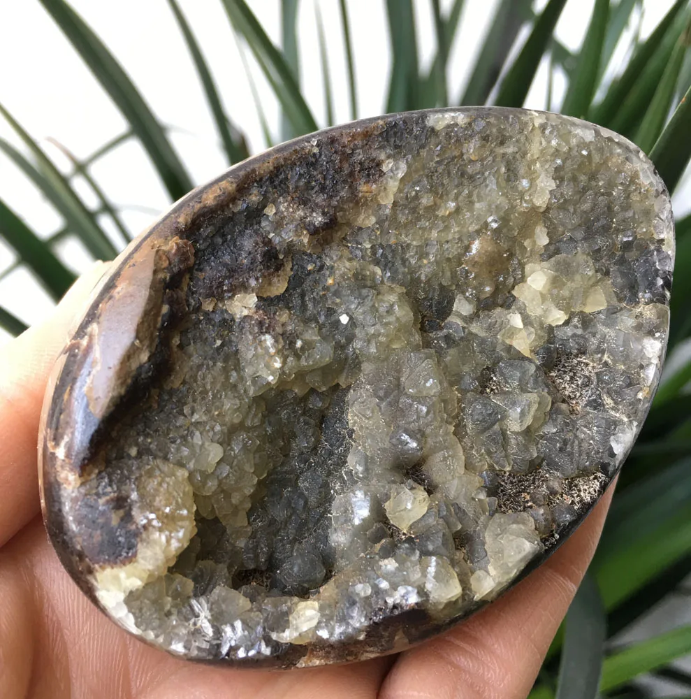

246g Natural Septarian geode Crystal Mineral Specimens stone fengshui