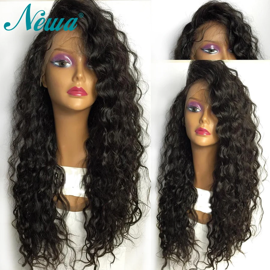 

Newa Hair 13x6 Curly Lace Front Human Hair Wigs With Baby Hair Brazilian Remy Wigs Pre Plucked Lace Front Wigs For Black Women