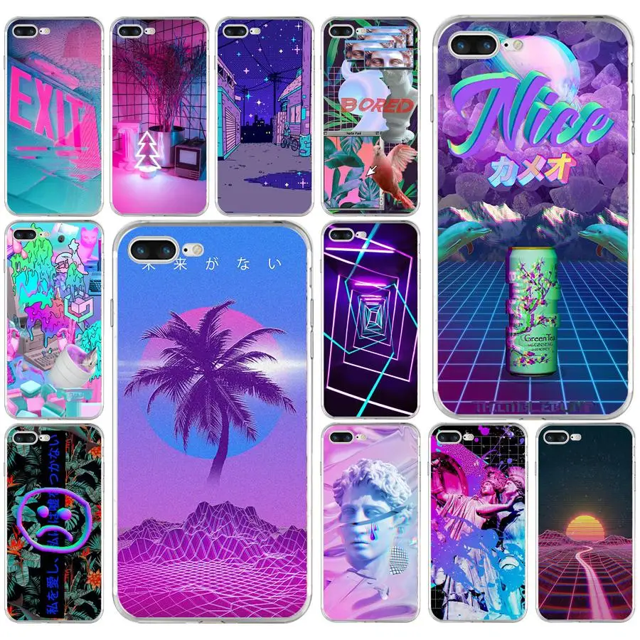 179FG эстетика Vaporwave мягкий силиконовый чехол из ТПУ для Apple Iphone 5 6 6s 7 8 plus x xr xs