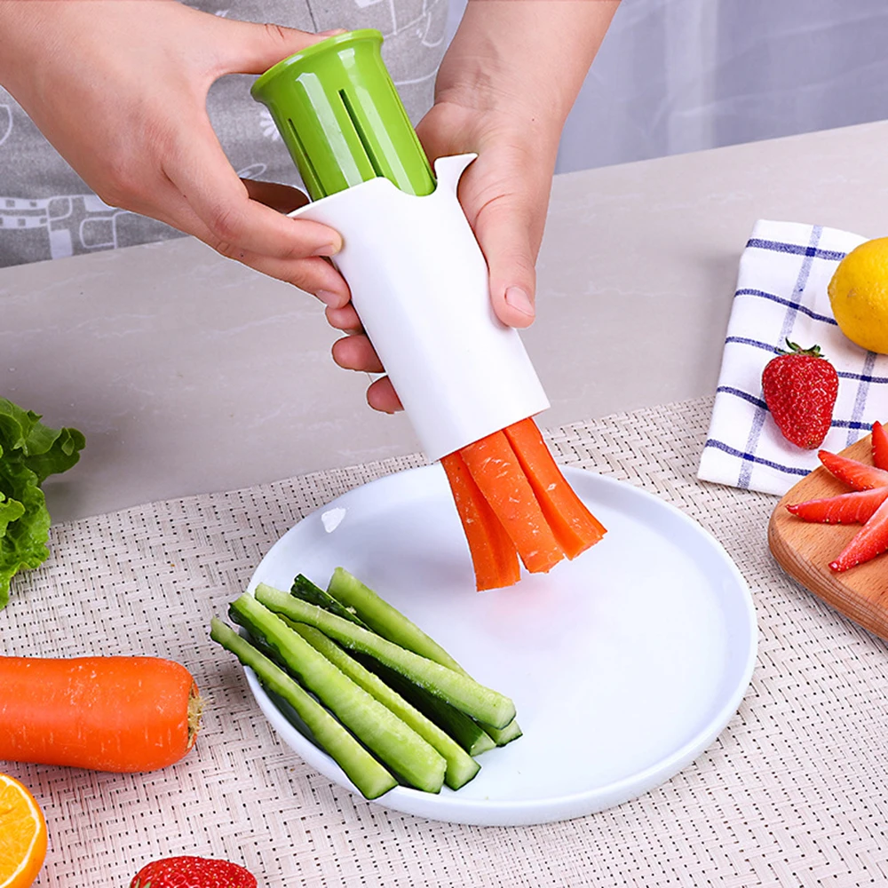 

New Cucumber Slicer Tool Vegetable Kitchen Cucumber Divider Carrot Strawberry Slicer Splitter Gadget Cutting Tool