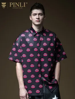 

2018 Camisa Social Camisas Masculina Pinli Product Made The New Spring Hot Men's Logo Short-sleeved Shirt Jacket B191413160