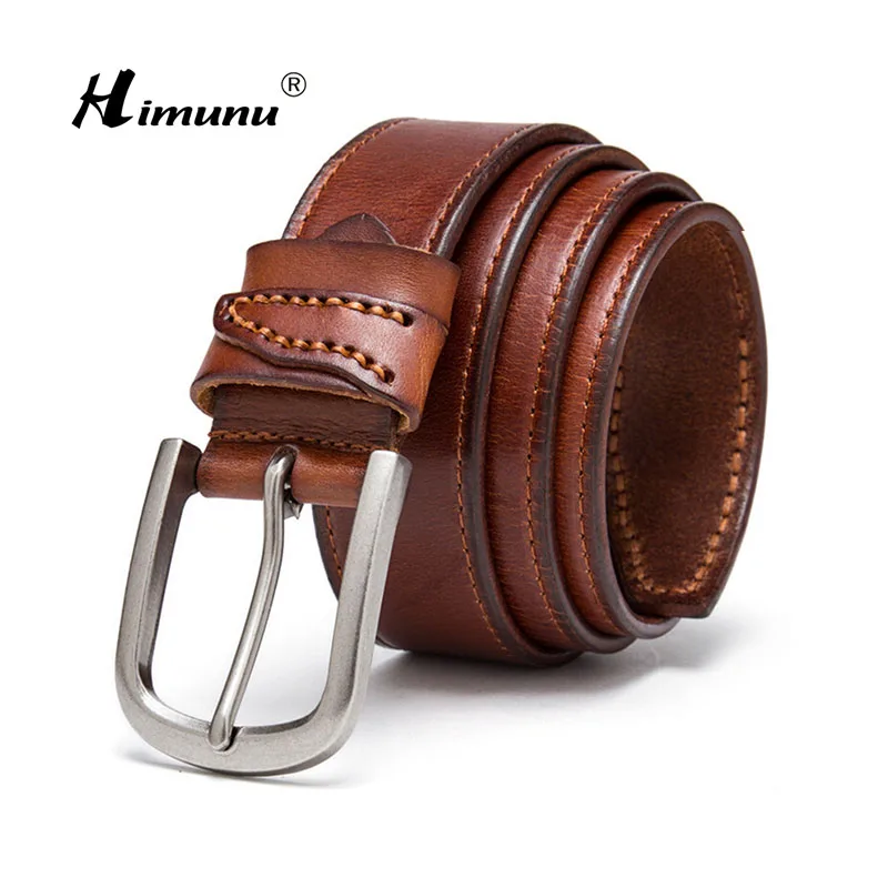 [Himunu] 2017 New Luxury Genuine Leather Brand Name Belt for Men Jeans Belts Best Quality Male ...