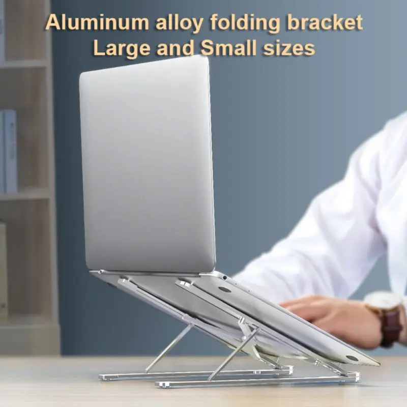 

Three Colors Laptop Stand Fordable Portable Ventilated Desktop Laptop Holder Aluminum Stand Holder For Laptops
