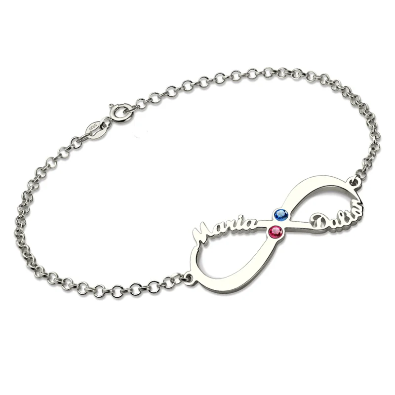 Us 28 99 Personalized Infinity Birthstone Bracelet Silver Name For Mother Jewelry Women In Strand Bracelets From Us 28 99 Personalized Infinity Birthstone Bracelet Silver Name For Mother Jewelry Women In Strand Bracelets From