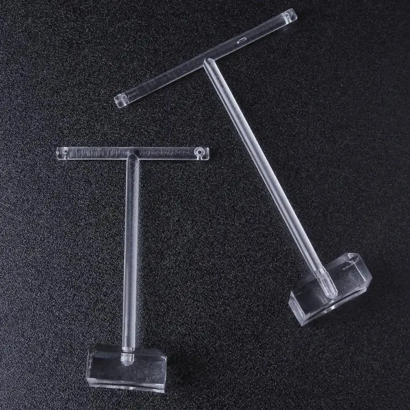 2 шт Прозрачные Серьги ювелирные изделия дисплей T бар стенд держатель стойки органическое стекло подарок для женщин