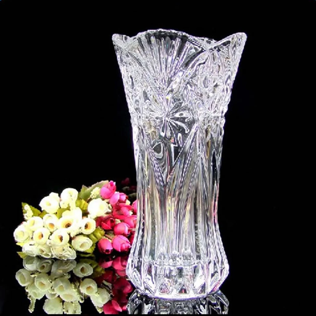 Glass Flower Planter Vase Terrarium Container Ornament For Living Room Table Decor