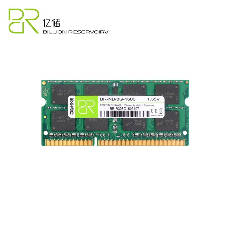 BR все новые DDR3 2GB ram Memoria 1333MHZ DDR3 4GB 8GB 1600MHZ SODIMM DDR3 Memory 1,35 V 1,5 V 204PIN 64bit для ноутбука