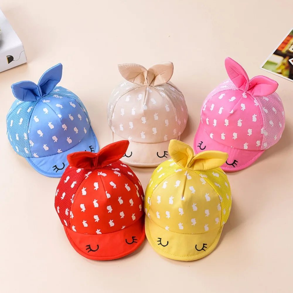 

WEIXINBUY Kids Newborn Cute Cartoon Printed Snapback Cap Toddler Baby Girl Boy Hat Little Ear Cap 4M-1Y
