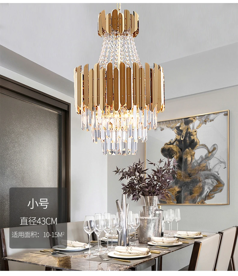 Современный роскошный блестящий титановый золотой Стальной светодиодный подвесной светильник с кристаллами K9, светодиодный подвесной светильник, освещение Fxiture Lamparas