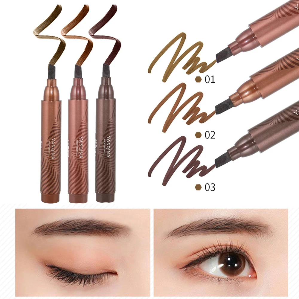 

1Pcs Liquid Eyebrow Pen Waterproof Long Lasting Smudge-proof Liquid Eyebrow Pencil for Natural Hair-Like Defined Brows