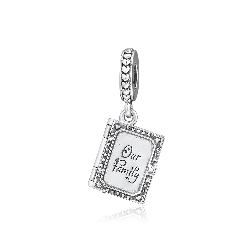 CKK Fit Pandora Браслеты семейная книга амулеты из серебра 925 пробы бусина для