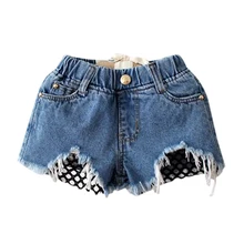 Cyjmydch/ Летние повседневные шорты для маленьких девочек; рваные джинсы для девочек; комплекты со штанами; джинсовые шорты; детская одежда; детские шорты