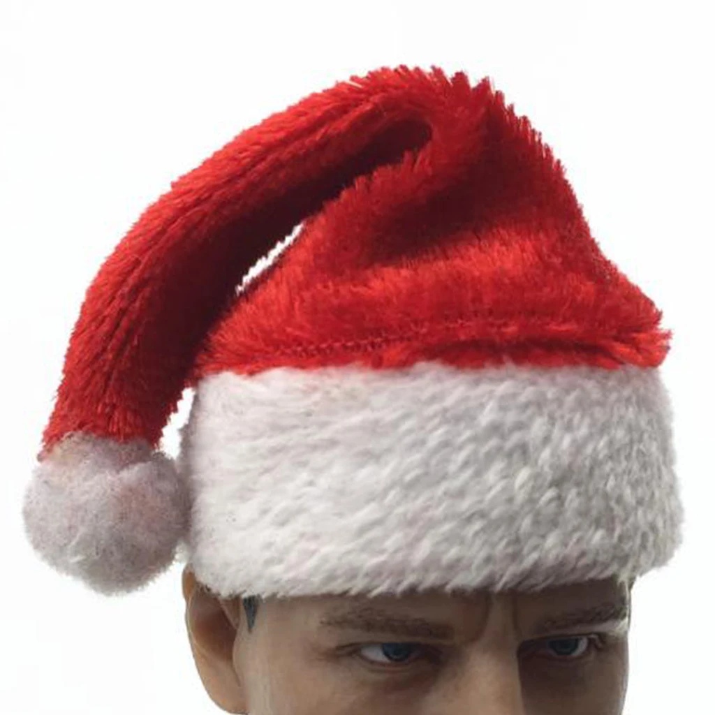 2pcs 1/6 Christmas Hat Santa Cap for 12'' Phicen/Kumik/CY Girls Male/Female Body