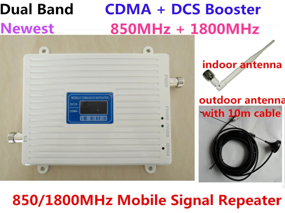 

Newest LCD Display ! 2G CDMA 850MHz + 4G DCS 1800Mhz Dual Band Mobile Phone Signal Booster, Cell Phone Signal Repeater amplifier