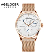AGELOCER Men Watch Luxury Brand Military Automatic Watches Mens Stainless Steel Male Clock Sport Business Wrist