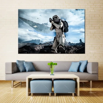 

Forbeauty Canvas Painting Wall Art star_wars_battlefront_stormtrooper Spray Printing Waterproof Ink Home Decor