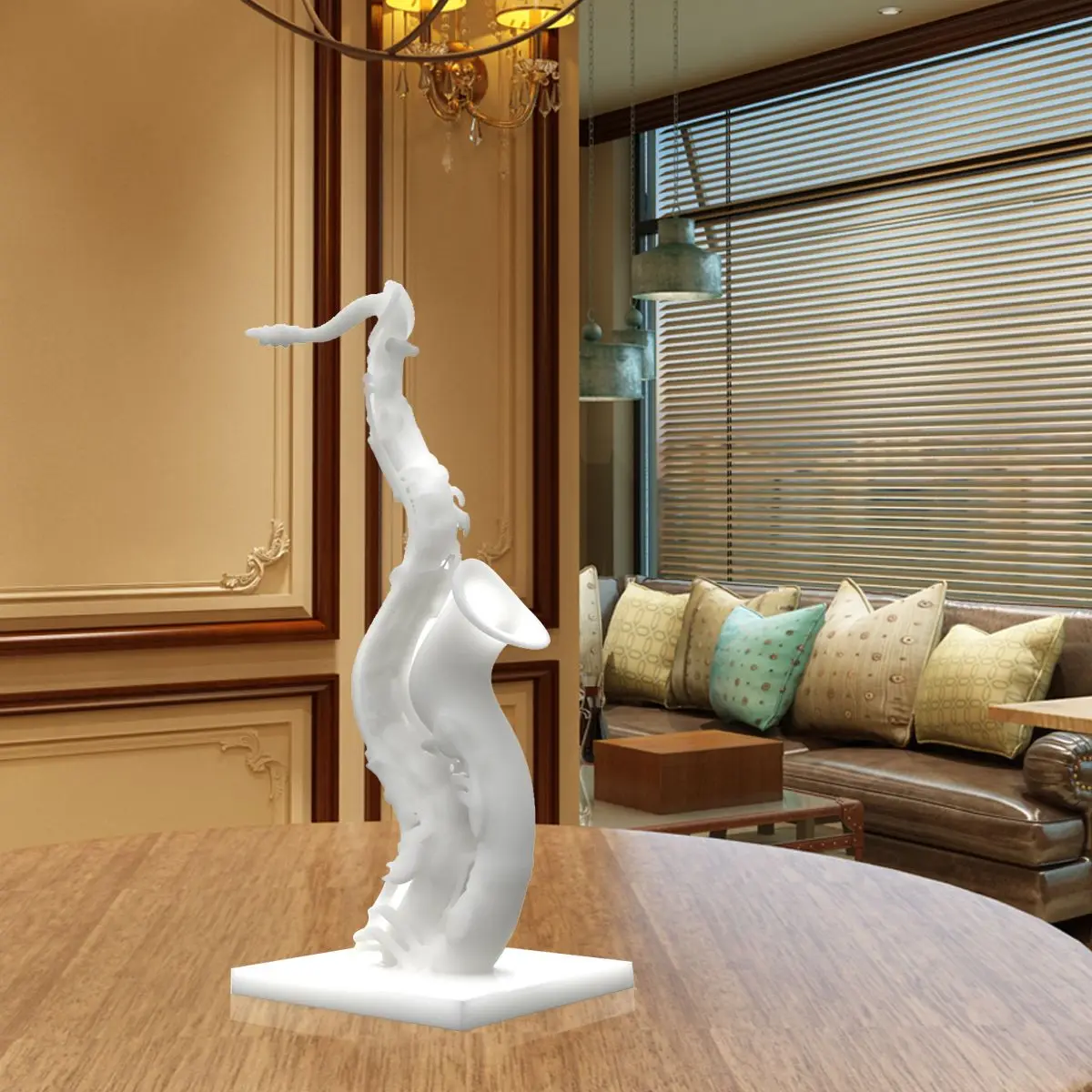 

Tomfeel Deformed Saxophone 3D Printed Sculpture Art Home Decoration Accessories Artwork Exaggerative Model For Office
