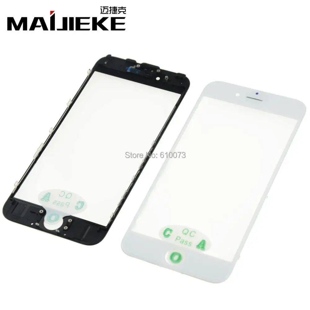 MAIJIEKE высокое качество холодный пресс 6S plus 3 в 1 переднее внешнее стекло с рамкой OCA