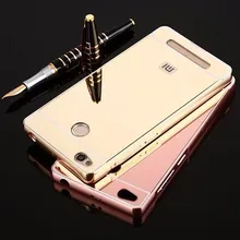 Для Xiaomi Redmi 3 Pro/3 s зеркальная задняя крышка чехол и алюминиевая металлическая рамка набор горячий телефон сумка чехол s Coque для Redmi3 Pro xiomi 3 s