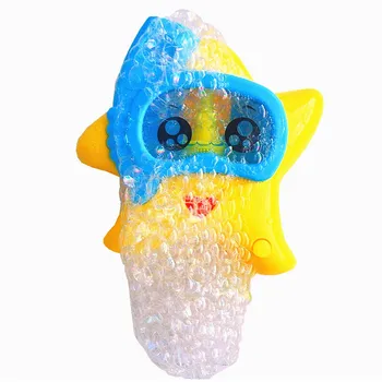 

19*9.5*20CM Cartoon Cute Starfish Music Automatic Bubble Maker Kids Bath Toy Hot Sales
