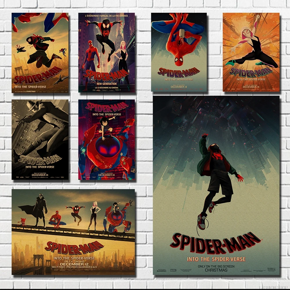 

Spider-Man: Into the Spider-VerseDecoration Poster Kraft Paper Poster Vintage Wall Sticker Retro Poster