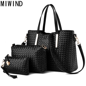 

MIWIND Large Capacity Pu Leather Handbag Women Messenger Bag Casual Tote Bags Female Famous Brands Luxury Shoulder Bag TYH1074