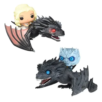 Game of Thrones Daenerys And Dragon Figure Nendoroid PVC Game Thrones Night King & Icy Viserion Riding Dragon Figurines Toys