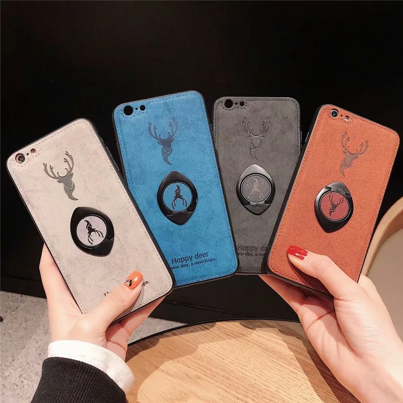 

Luxury Silicone TPU Phone Case For iPhone X 10 6 6S 6 S 7 8 Plus XR XS MAX Coque Back Cover Case Original Christmas Deer Black