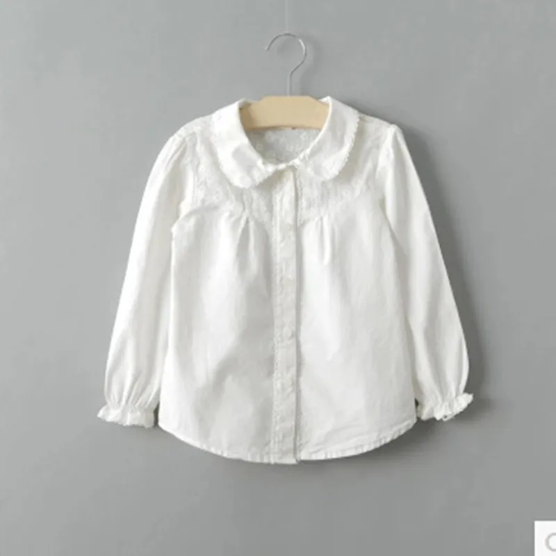 

Spring Baby Girls clothes Tops Blouse Children Cotton Long Sleeve School Casual girl's Clothing Kids Princess Lovely Kids Shirt