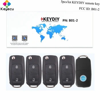 

KEYECU 5PCS/Lot KEYDIY Universal Remote Key - 2 Buttons / B-Series - FOB for KD900 KD900+ Machine FCC ID: B01-2 OR P/N: B01-2