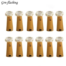 10Pcs/lot Wine Bottle Lights 75CM 1M 2M LED Cork Shaped Starry String Lights Christmas Valentines Wedding Party Decoration light