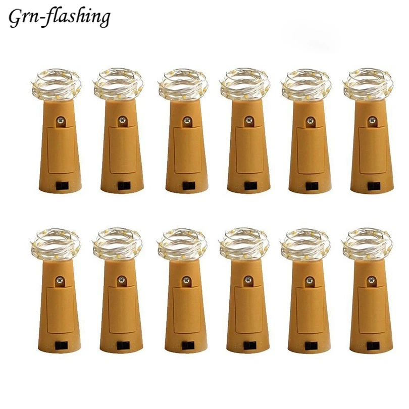 10Pcs/lot Wine Bottle Lights 75CM 1M 2M LED Cork Shaped Starry String Lights Christmas Valentines Wedding Party Decoration light