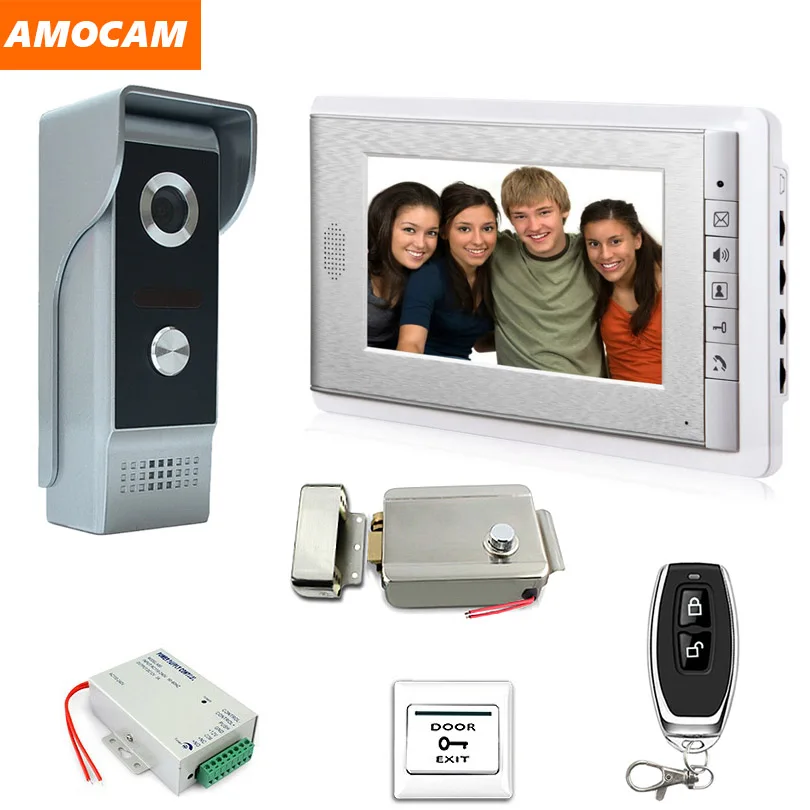 Video Doorbell Kits 7'' Monitor Wired Video Door Phone System