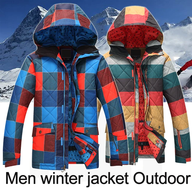 Cheap Men Ski Jackets Winter Warm Waterproof Skiing Snowboarding Jackets Clothing Men Snow Coat Climbing Sportswear Snowboard Ski Suit