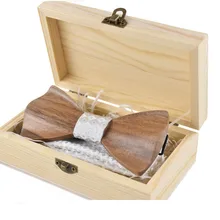 Mantieqingway винтажная деревянная бабочка Мужская строгая Деловая одежда костюм галстуки-бабочки для мужчин Свадебный галстук-смокинг галстук носовые платки