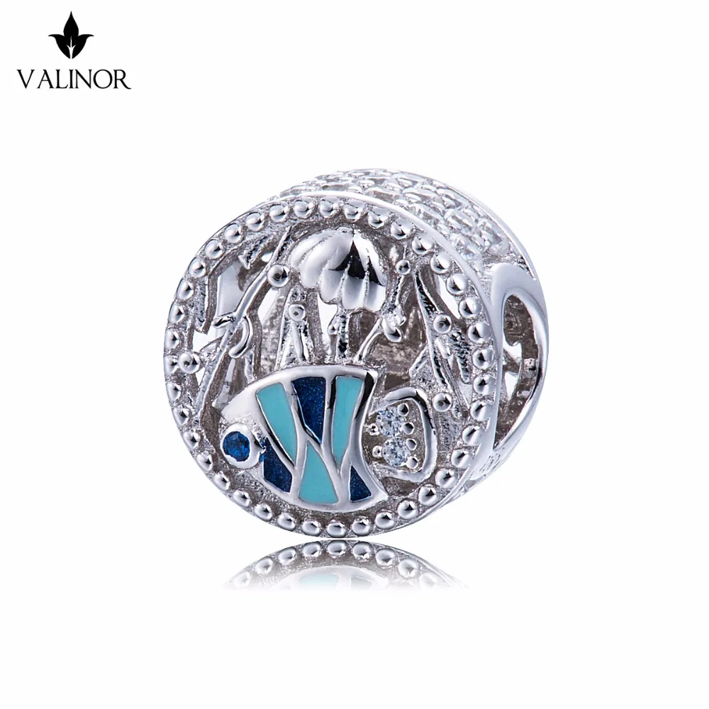 

Tropical fish 925 Sterling Silver Tropical Fish And Water plants tailBeads Charms Fit Bracelets DDBJ221