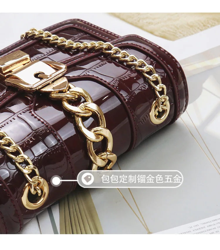 Высококачественная сумка, новинка, Корейская версия, лакированная кожа, маленькая квадратная сумка, модная сумка через плечо, Портативная сумка-мессенджер