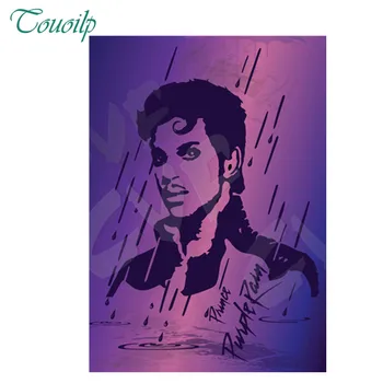 

2018 new Diamond Embroidered 5D Diamond Painting Handsome Singer Prince purple rain Cross Stitch round& Mosaic Crafts Gift