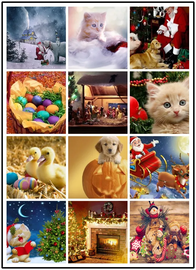 

LIPHISFUN Handmade Cross Stitch Embroidery Diamond Painting Full Drill Home Decor Wallpaper Square/round Christmas Easter Animal