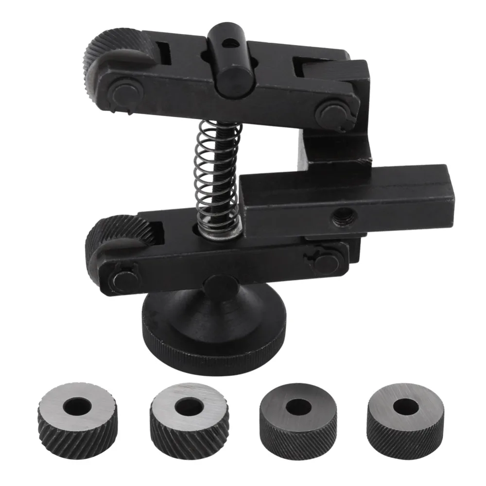 

1 pcs Knurling Knurler Tool Holder Linear Knurl Tool Lathe Adjustable Shank with Wheel
