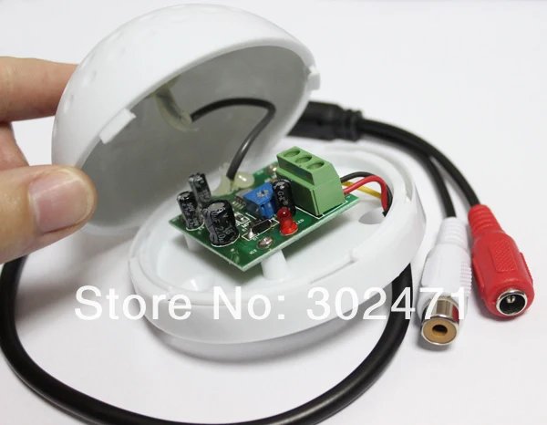 Sound Monitor Audio Pickup Security Listening CCTV Camera Audio Camera Microphone (Low Noise Sensitivity Adjustable)