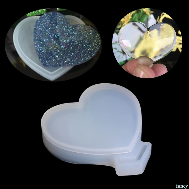 

Transparent Loving Heart Silicone Pendant Mould Resin DIY Jewelry Making Tool
