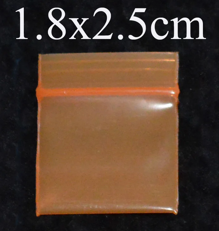 

1.8x2.5cm,1000pcs/Lot,Orange PE Ziplock Zip Zipped Lock Reclosable Plastic Poly Orange Bags,powder,medicine packing plastic bag