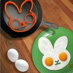 Кролик для яиц для омлета плесень завтрак Силиконовые Омлет кролик блинчик кольцо Shaper кухня пособия по кулинарии инструменты для детей