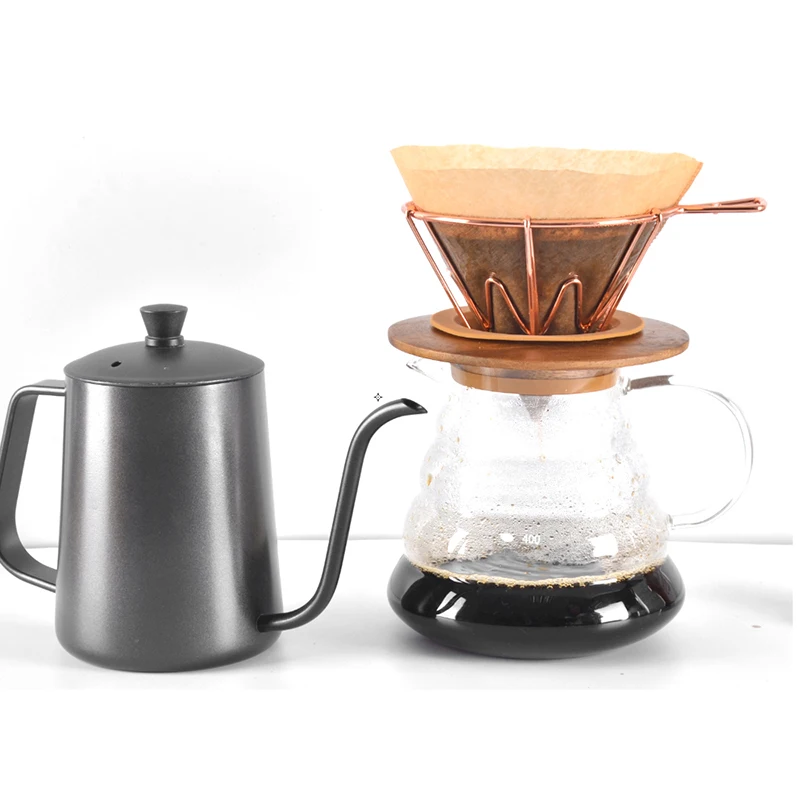 Металлический держатель фильтра для кофе V60 на 1 4 чашки медные фильтры аксессуары