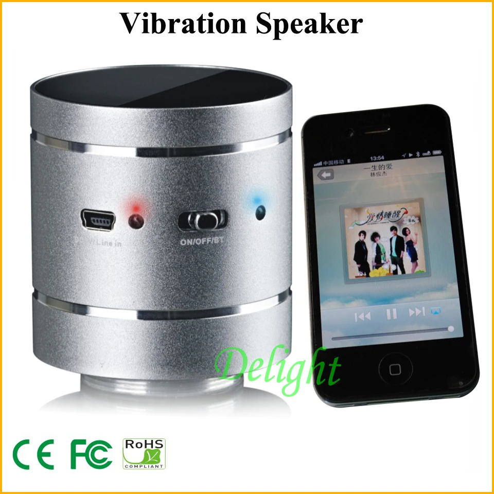Small Portable USB Bluetooth Vibration Speaker For Laptop Motorcycle Pc
