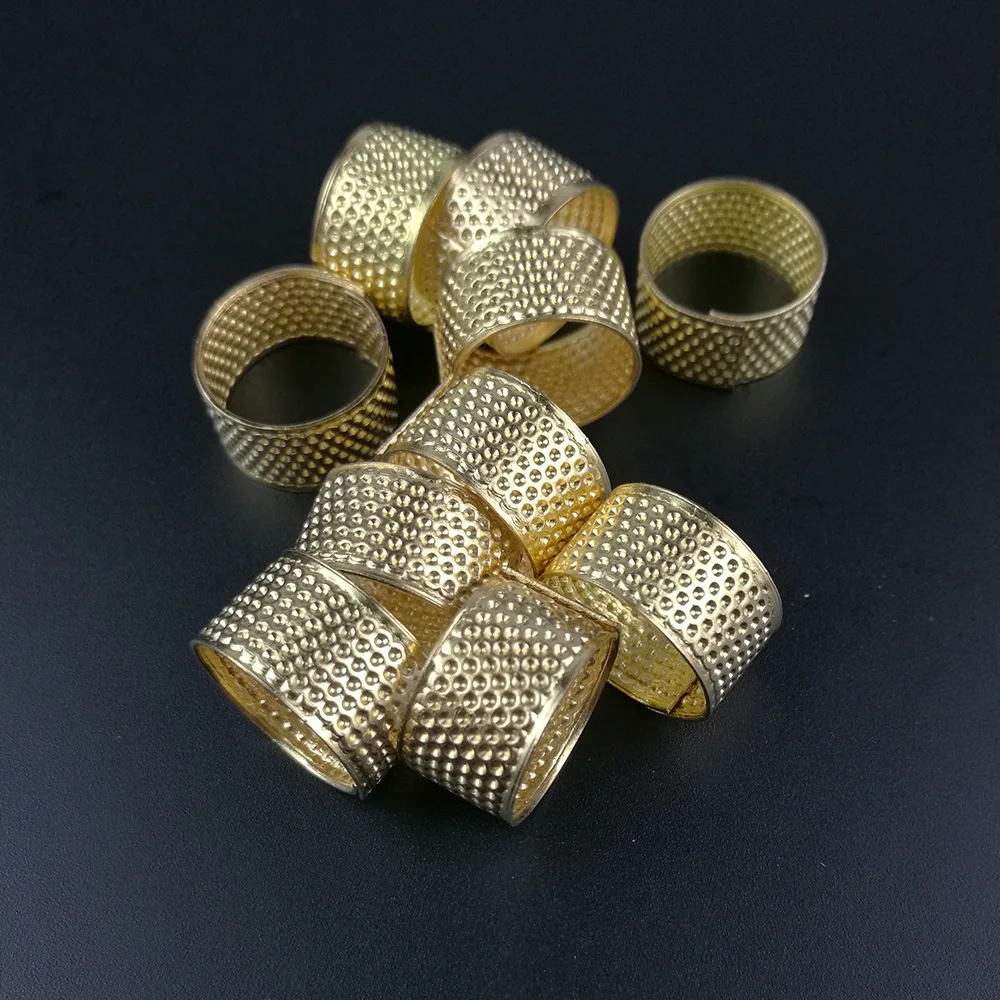 Sewing Thimbles Ring 2Pcs Finger Protector Sewing Thimbles Adjustable