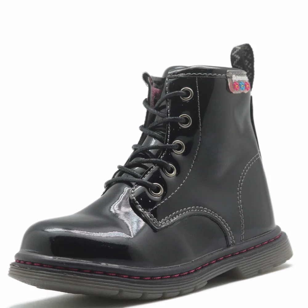 Children Motorcycle boots PU Leather Waterproof Martin Boot 2018 Winter