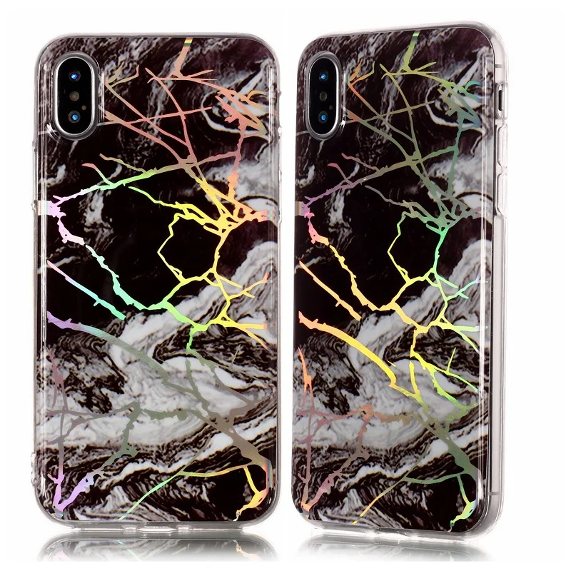 For iphone 5s 5 SE 6 6s 8 678 plus X Granite Scrub Laser IMD Marble Stone image Painted Silicone Phone Case For iphone 7 cases (21)