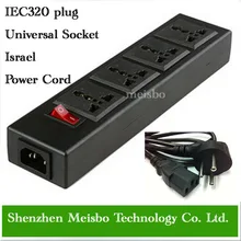 Многофункциональный 250 В 13А 1,5 м 4 гнезда универсальный блок питания IEC 320 переходник Isreal шнур питания розетка конвертер
